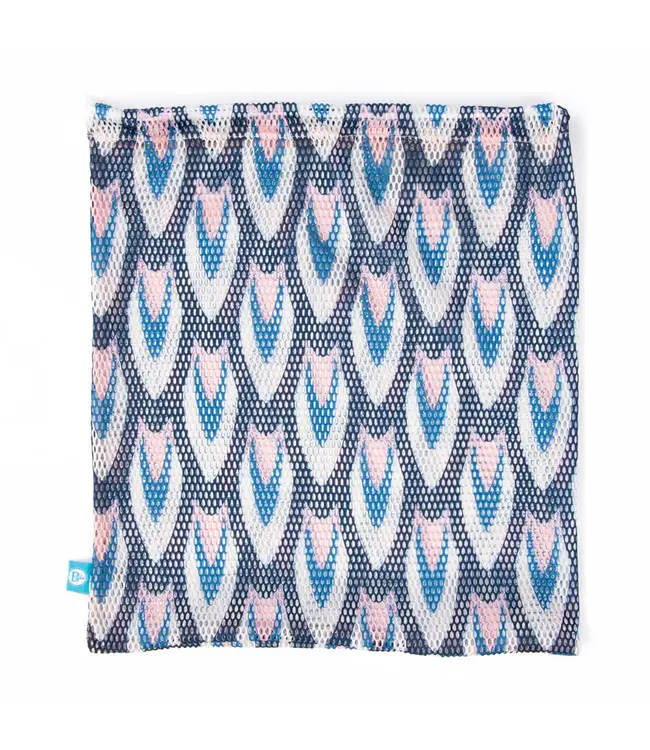 Printed Mesh Bag Navy/Light Pink