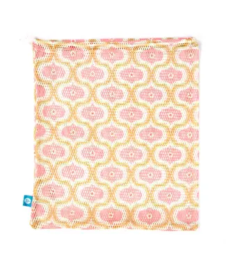 B Plus Printworks Printed Mesh Bag Pink/Yellow