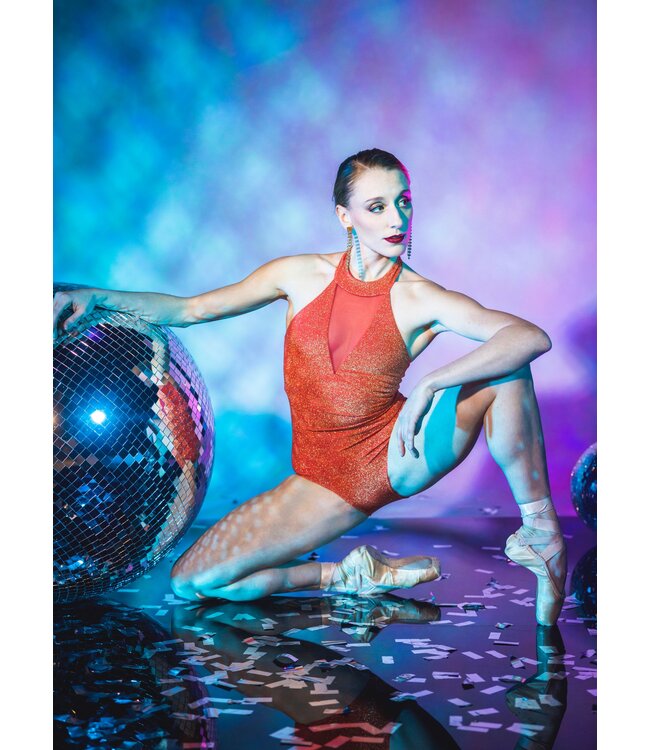 Ladies' Kerry Leotard Poppy Gold Lurex