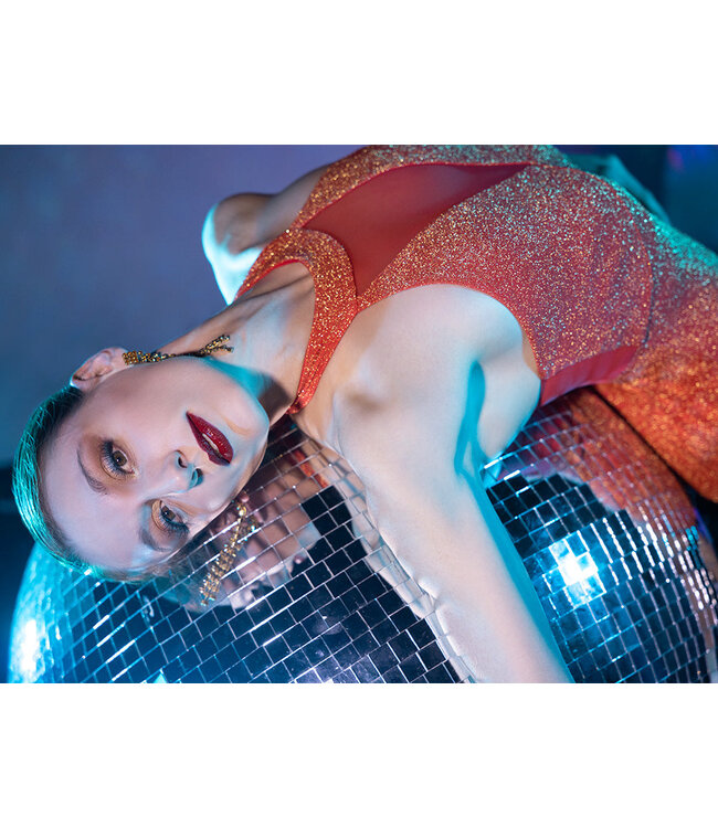 Ladies' Kerry Leotard Poppy Gold Lurex