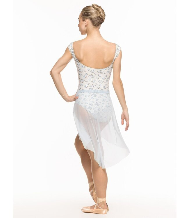 Ladies' Dramatic High-Low Skirt Frost Mesh