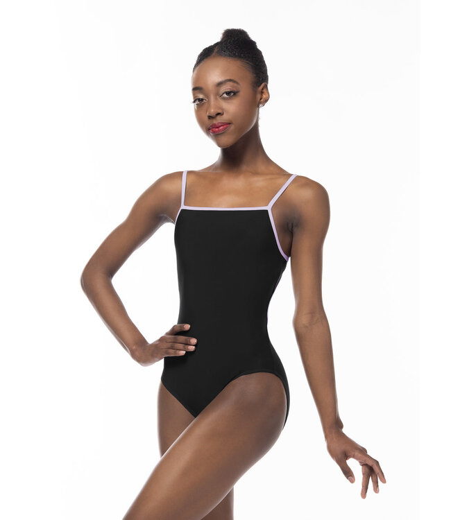 Eleve Ladies' Candy leotard Black (Lavender Trim)