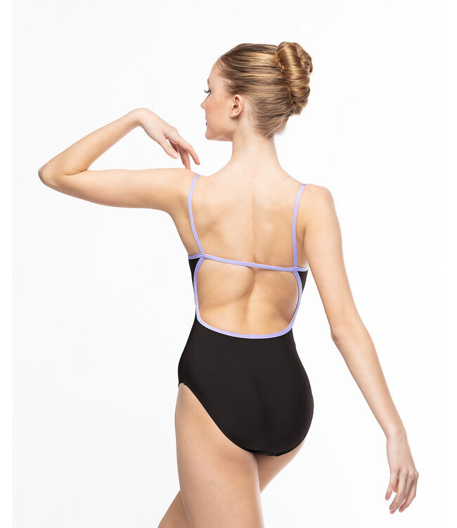 Eleve Ladies' Candy leotard Black (Lavender Trim)