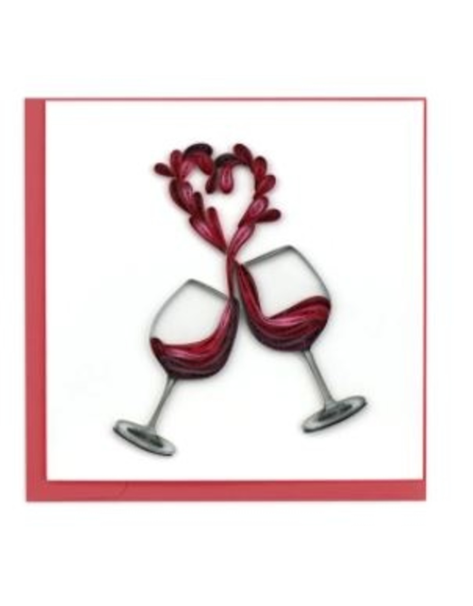 Quilling Card Lg - A Toast to Love