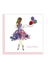 Quilling Card Lg - Birthday Girl