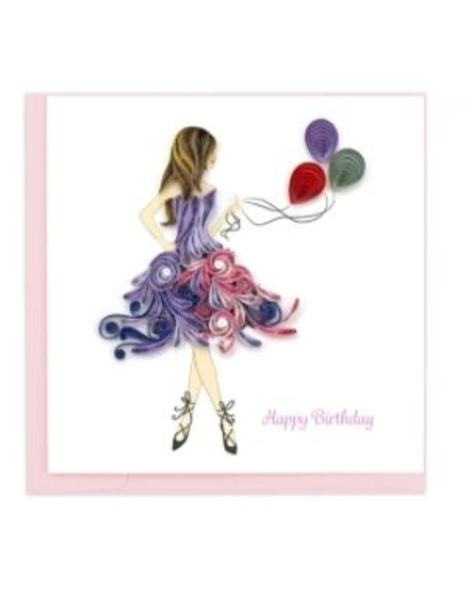 Quilling Card Lg - Birthday Girl