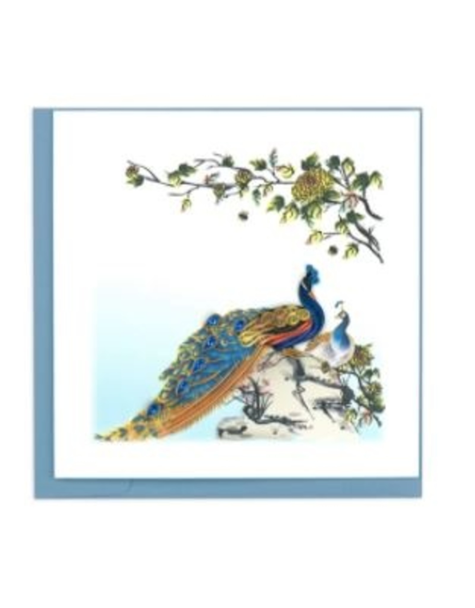 Quilling Card Lg - Peacock