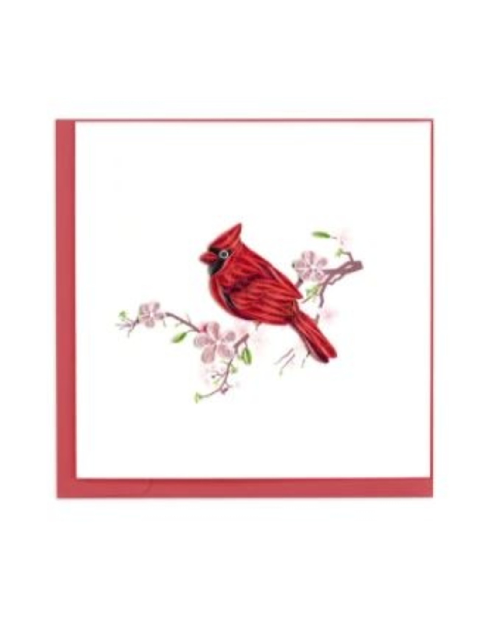 Quilling Card Lg - Cardinal