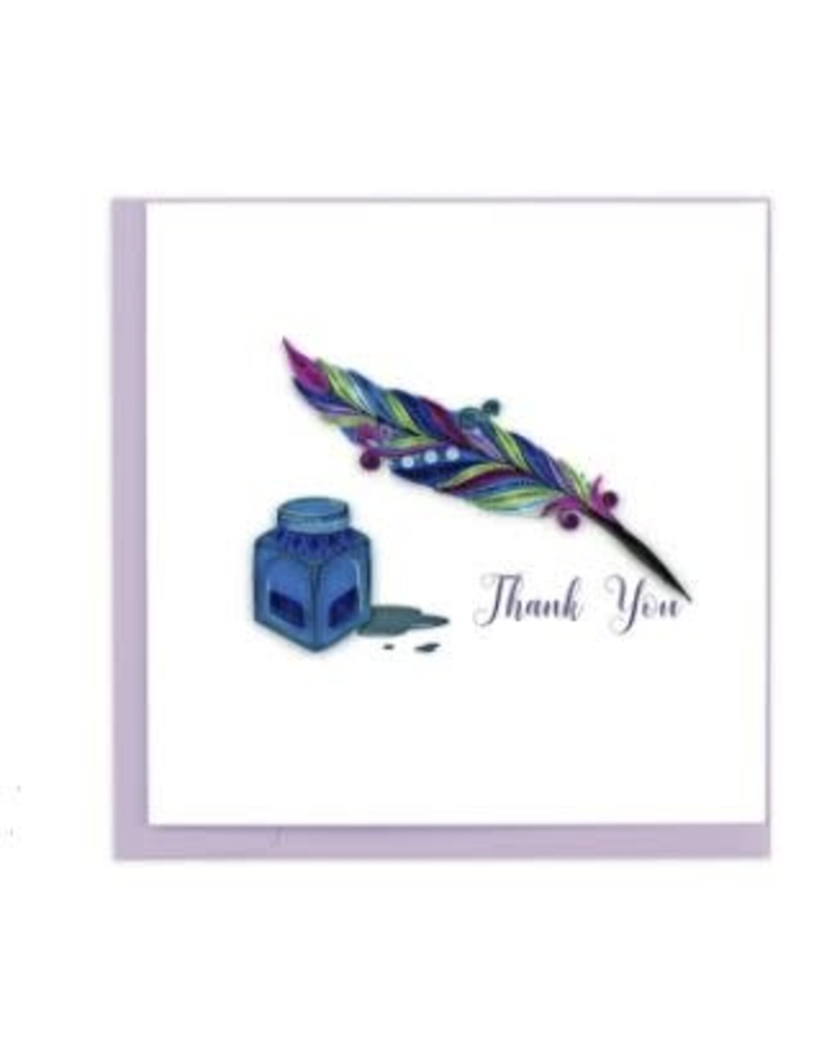 Quilling Card Lg - Thank You Quill & Ink