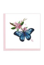 Quilling Card Lg- Blue Butterfly