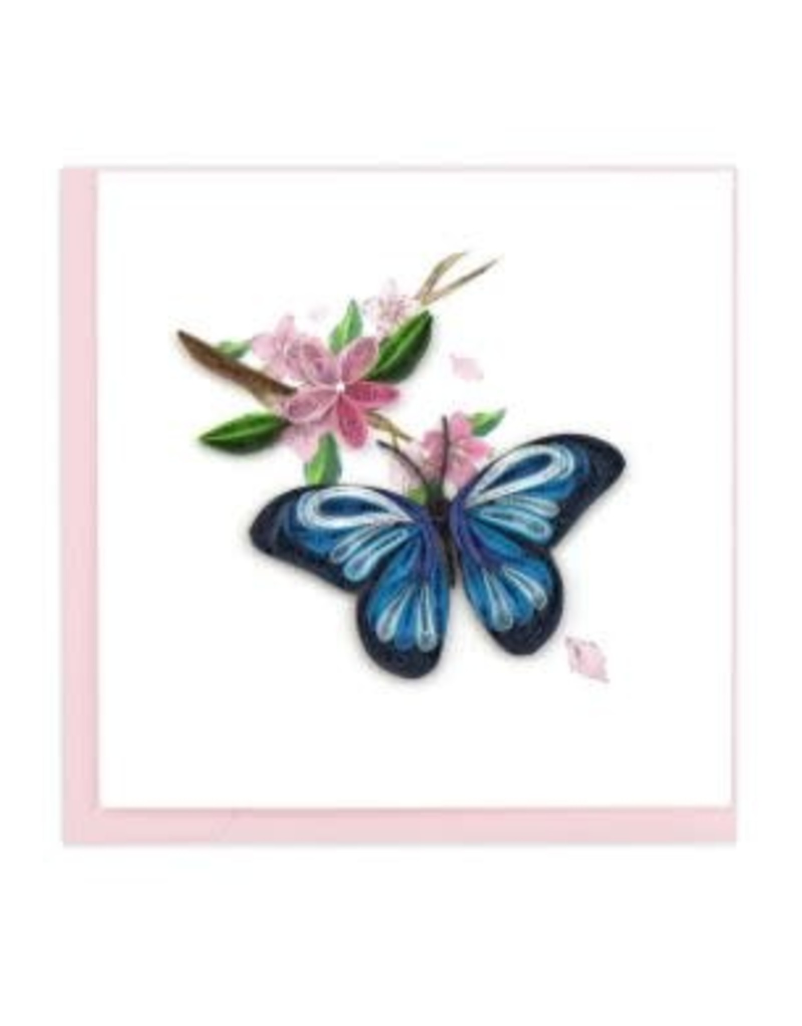 Quilling Card Lg- Blue Butterfly