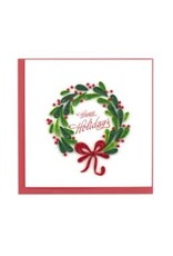 Quilling Card Lg - Holiday Wreath