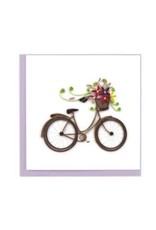 Quilling Card  - Bicycle & Flower Basket