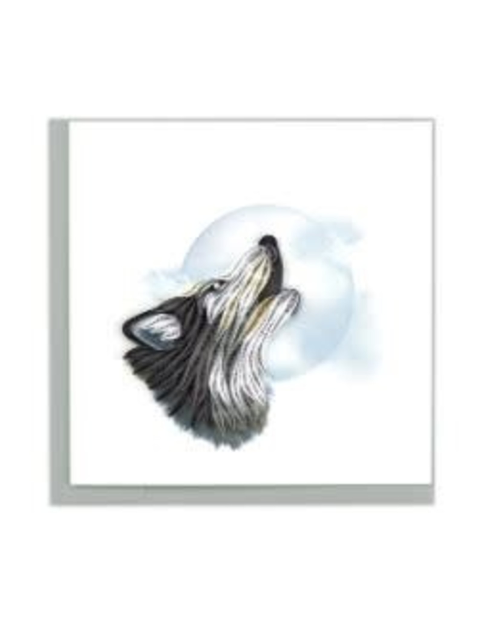 Quilling Card Lg- Wolf
