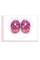 Quilling Card SM - Pink Baby Booties