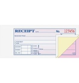 RECEIPT BK, 6x2 3PT CARBONLESS