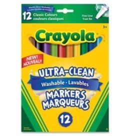 MARKERS, THIN WASHABLE  *12/PK
