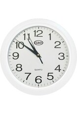 Geocan Wall Clock 10'' - Analog - Quartz - White