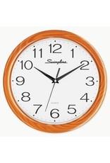 CLOCK ROUND 12'' WOODGRAIN
