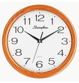 CLOCK ROUND 12'' WOODGRAIN