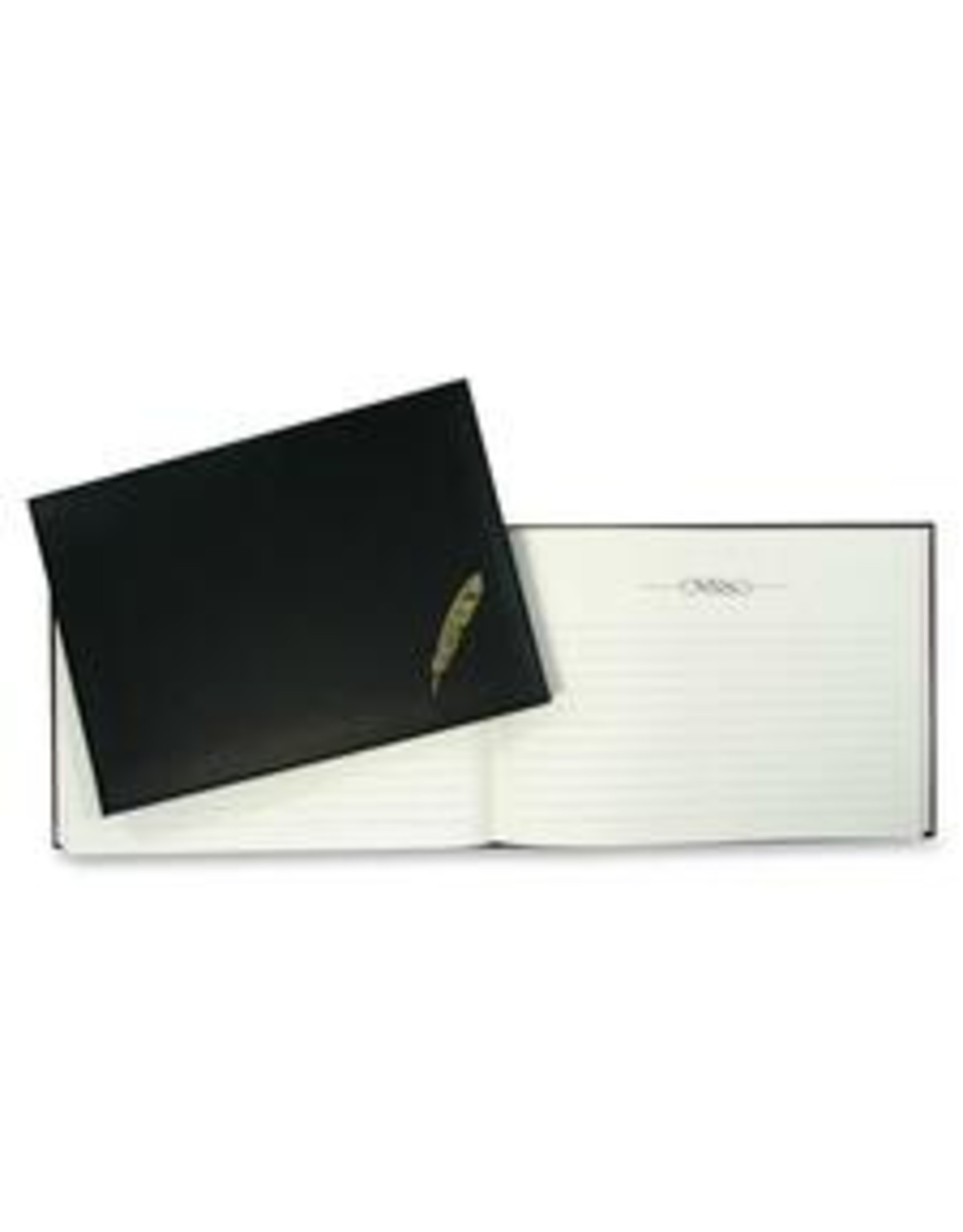 GUEST BK QUILL 7X10 100PG BLK