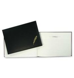 GUEST BK QUILL 7X10 100PG BLK