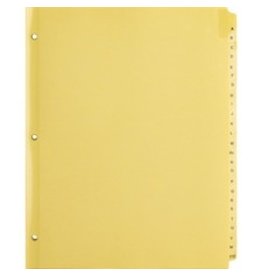 INDEX, CLEAR TAB LTR    *A-Z