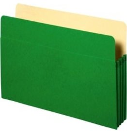 FILE POCKET LTR 3.5'' EXP*GREEN