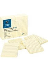 NOTES ADHES 4x6 RULED YLW*12pk