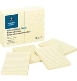 NOTES ADHES 4x6 RULED YLW*12pk