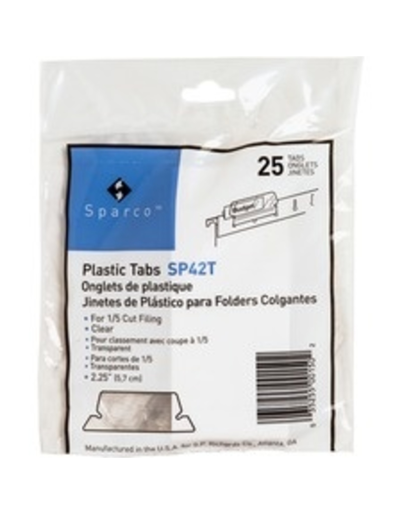 TABS PLASTIC HFF 2.25'' CLEAR