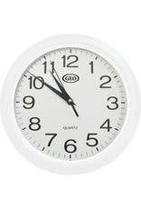 Geocan Wall Clock 10'' - Analog - Quartz - White