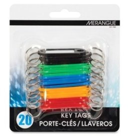 KEY TAGS, PLASTIC ASST *20/PK