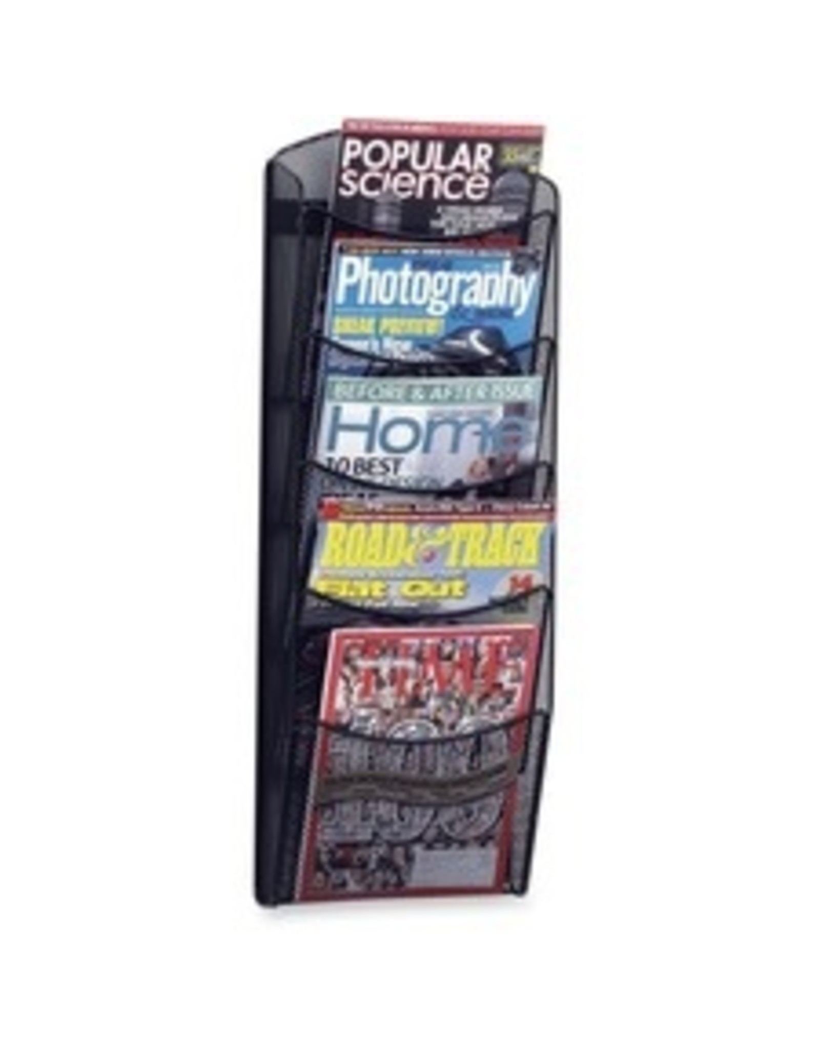 RACK,MAGAZINE,5 PKT,BK