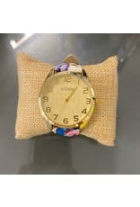 Womans Watch Ecosse Gold - Floral Band