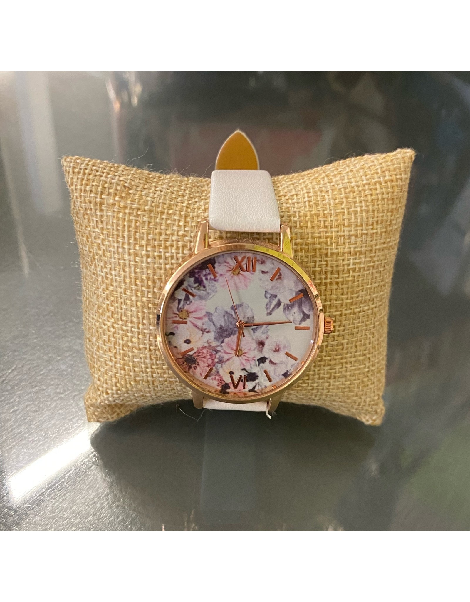 Womans Watch Ecosse Floral -  White Band
