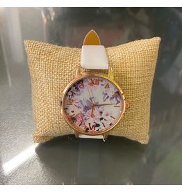 Womans Watch Ecosse Floral -  White Band