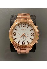Mens Watch M&H Rose Gold with Chain Link Band