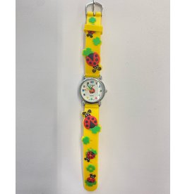 Children's Watch  Yellow with Lady Bugs