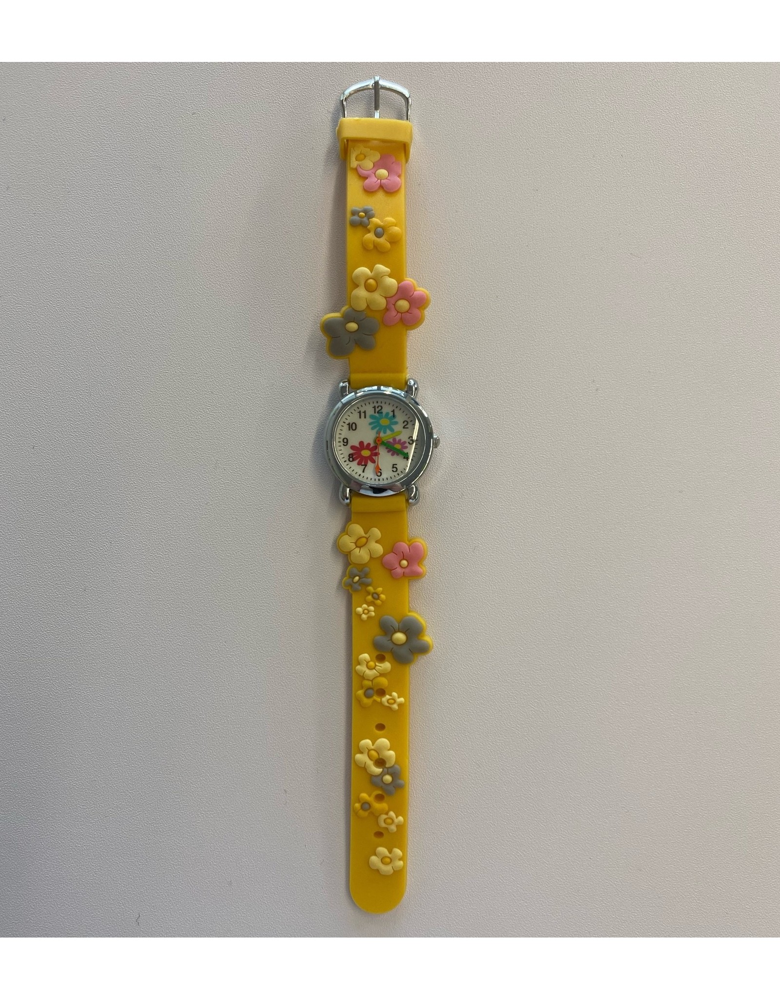 Children's Female Watch Yellow with Yellow Flowers