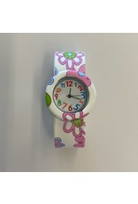 Children's Female Watch Pink Green and Blue Flowers