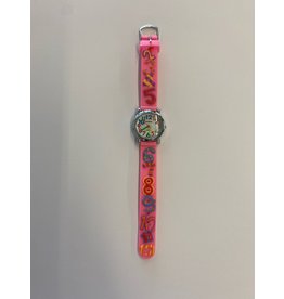 Children's Female Watch Hot Pink with Numbers