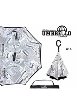 Umbrello Umbrella News Print Black and White