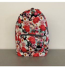 Toci - Red Floral Pattern Backpack