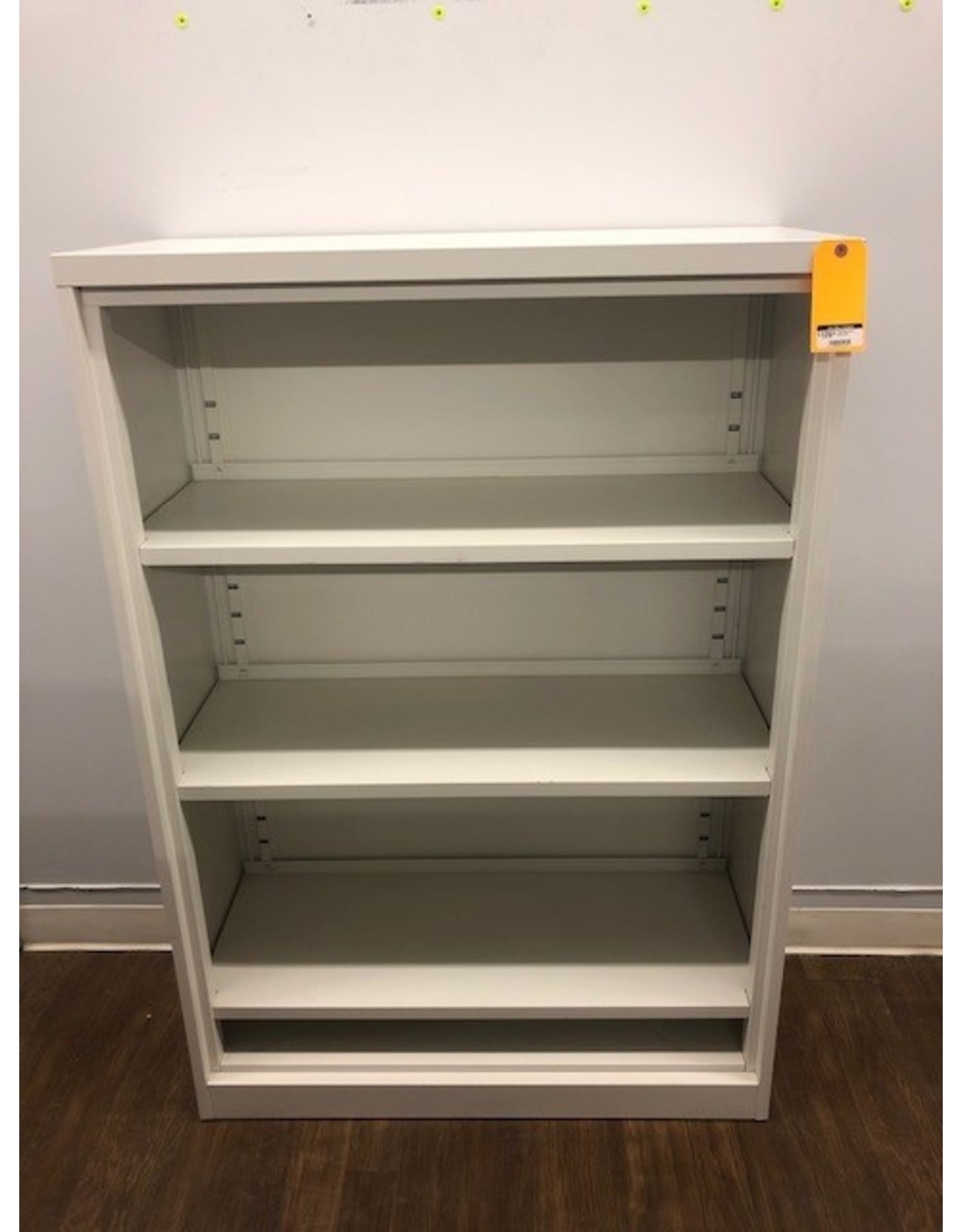 White Metal Bookcase 52''h