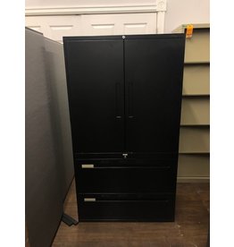 Used Global Black Combination Cabinet