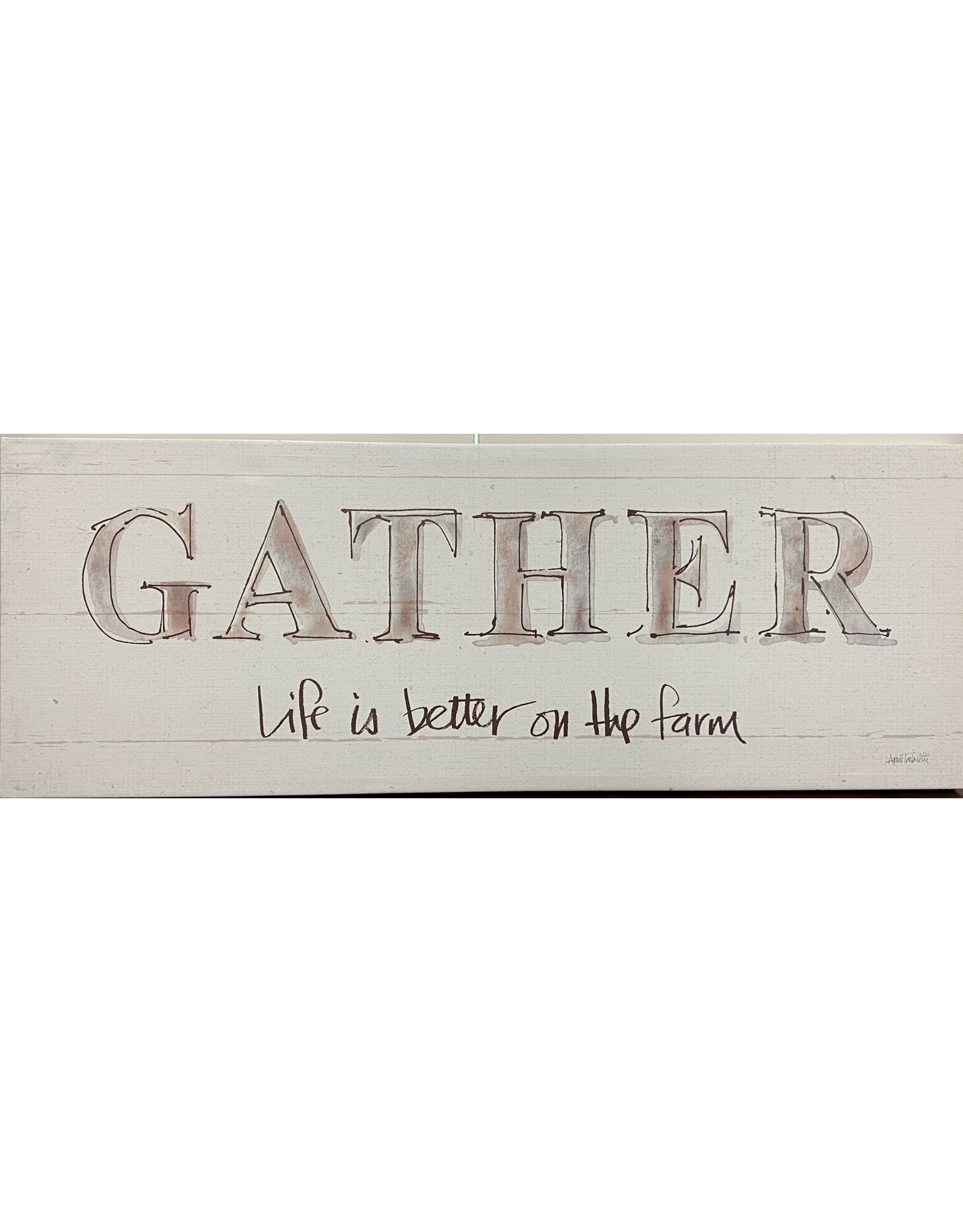 "Gather" Canvas Quote