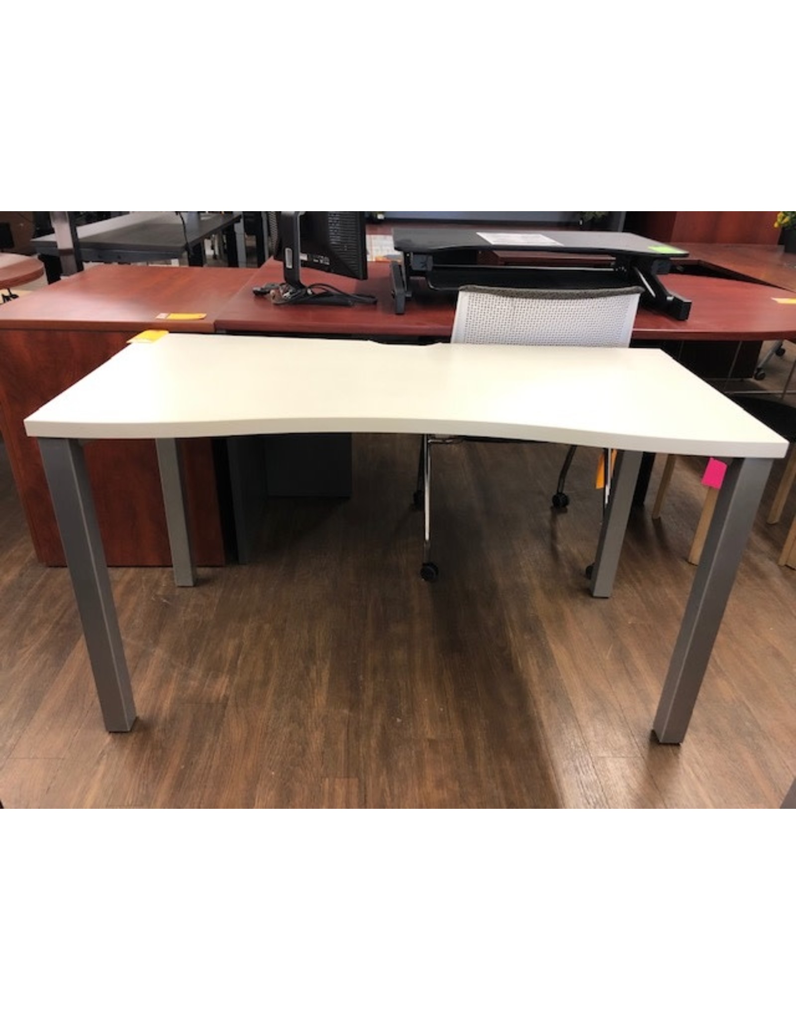 HYBRID 4FT TABLE - White with silver legs