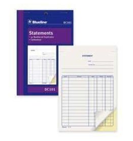 Blueline DC101 Statement Book 2-Part (5 3/8'' x 8'')