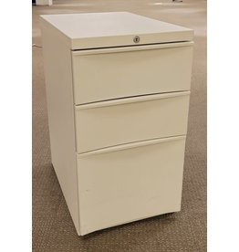 Used Teknion White Box/Box/File Pedestal